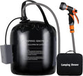 Brand Electric Portable Solar Camping Shower 20L (5Gal) - 4400mAh USB-C 90-120min Runtime 8 Modes Adjustable Pressure Food-Grade Material for Camping Hiking Beach RV Backpacking