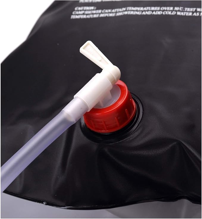 Portable (Hot Hot) Folding PVC Sports Wild Wild Cat Shower Bag Travel Bath Water Bottle Outdoor Bath Bag (Color : Black Three-Layer Strap Type) (Green Three)