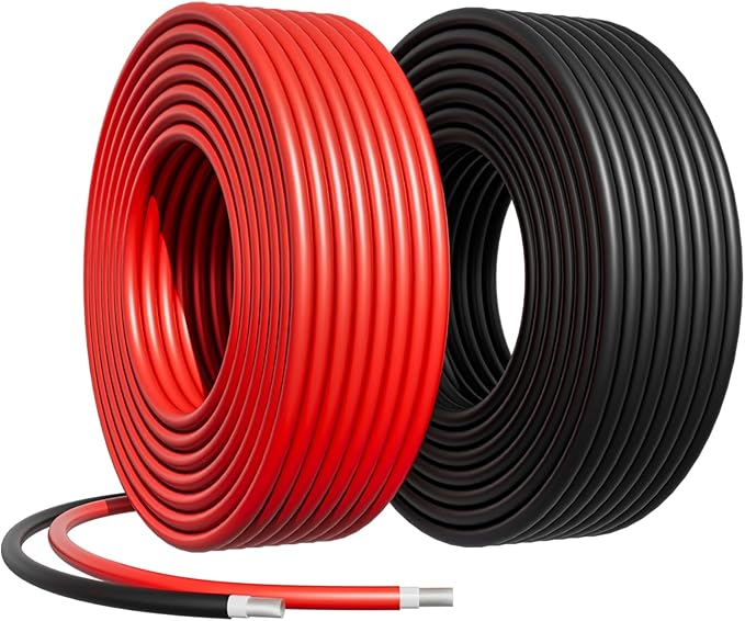 200Ft Solar Panels Extension Cables 6mm² PV Cable Without Connectors IP68 Waterproof 10AWG Solar Wire