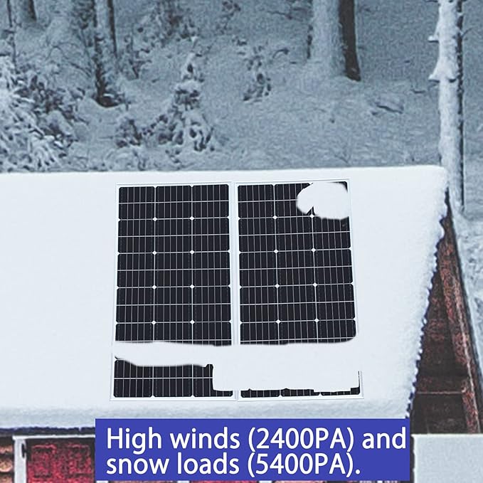 500 Watt 12Volt Solar Panel Kit 5X100W Monocrystalline Module 50A Charge Controller for RV Boats Trailer CamperOff-Grid System (500W Solar Kit)