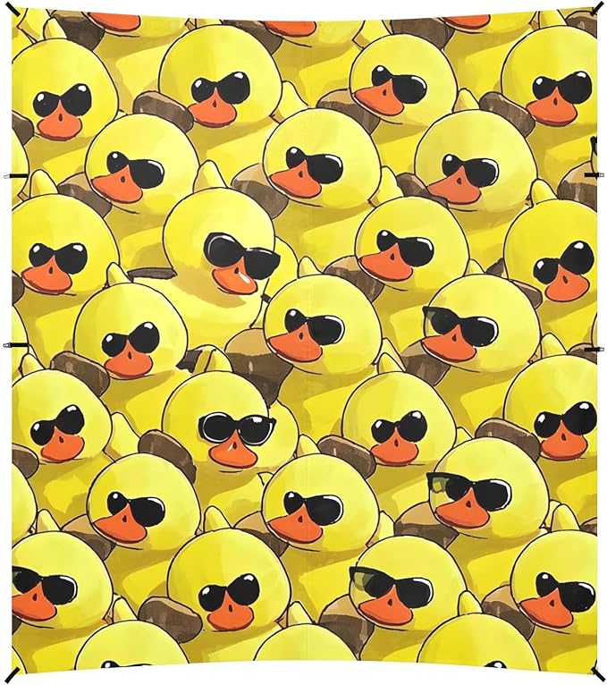 ALAZA Duck Sunglasses Art Beach Tent Sun Shelter Portable Canopy Sunshade for Outdoor Camping Picnics Backyard Fun 10x9 ft