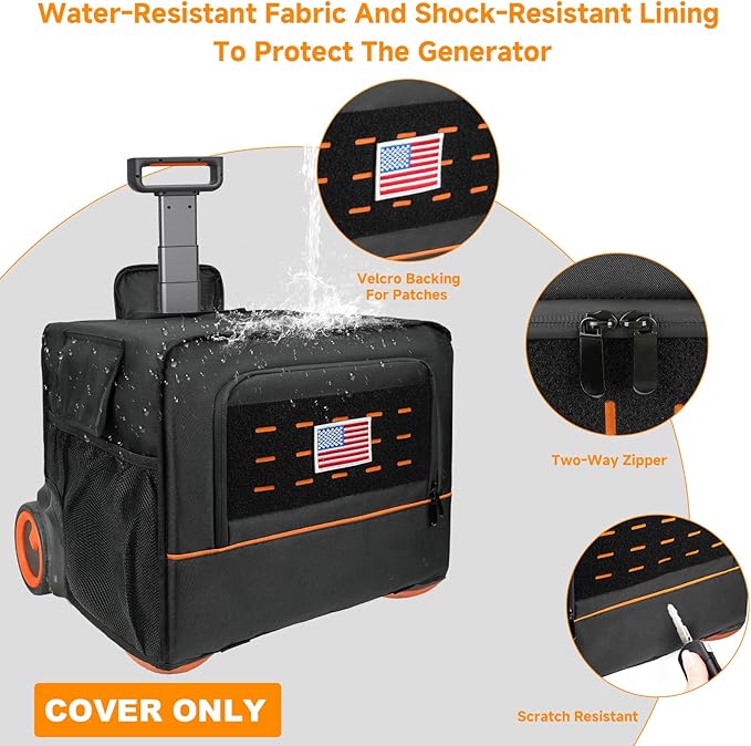 Upgraded Generator Dust Cover Compatible with Jackery Solar Generator 2000 Plus 400W/Jackery Explorer Kit 4000 Plus/3000 PRO 400W/ Water Resistant Protective Cover for Solar Generator Accessories