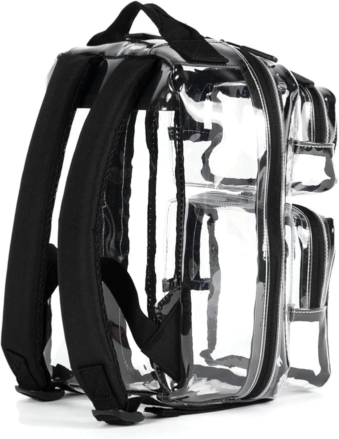 WOLFpak 9L Mini Tactical Backpack for Men &amp Women | Compact Small Everyday Carry Bag for Gym School Travel | Durable Water-Resistant Daypack with Molle System and Patch Panel (Clear)