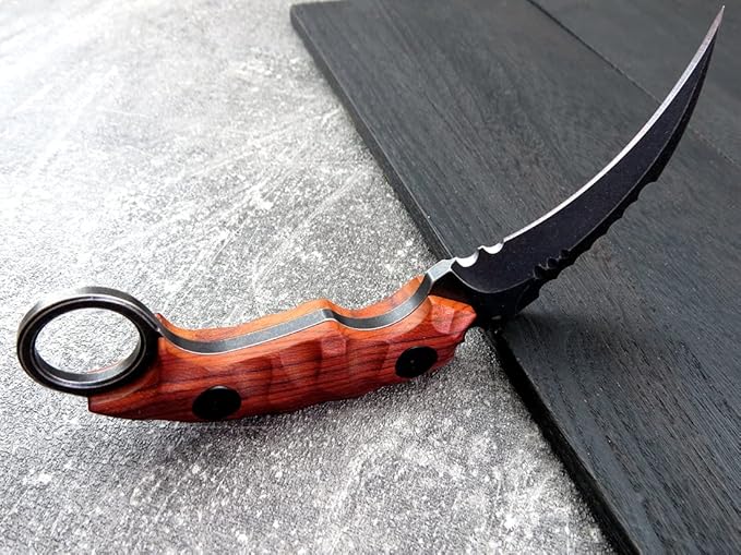Ccanku C1691 Fixed Blade Knife D2 Steel G10 Handle 4 InchesOutdoor Survival Claw Teeth KnifeCamping EDC Tools Kydex Sheaths … …