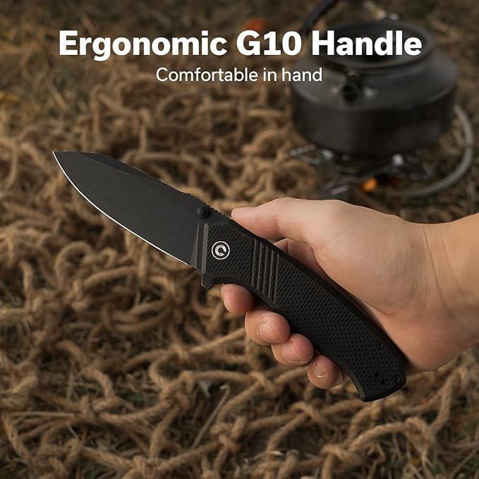CIVIVI Placoid Pocket Knife for EDC Folding Knife with 3.67 14C28N Blade G-10 Handle For Men Women Gift C23079-1