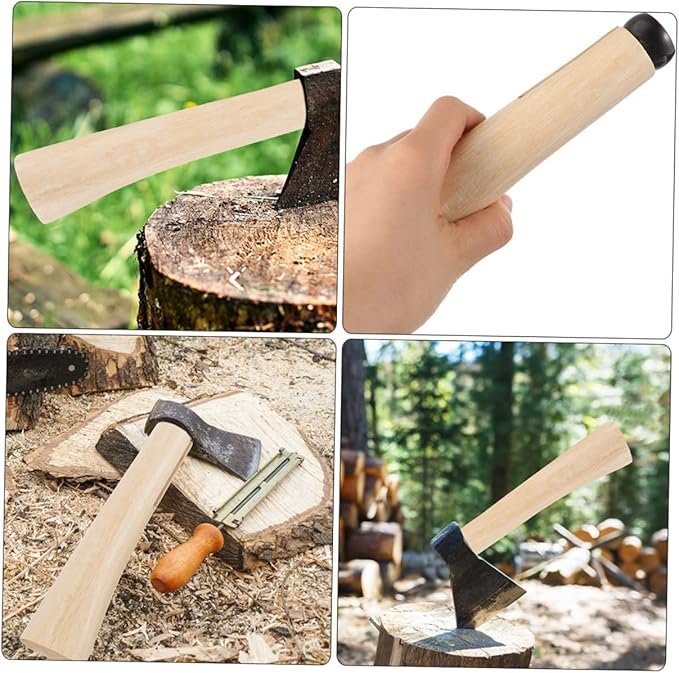 Milisten 2sets Replacement Axe Handle Wooden Axe Handle for Outdoor Use Easy Maintenance