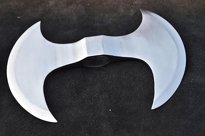 Double Pointed Axe Weapon Viking Axe Costume Battle Edge Collectible Gift Medieval Hand Forged Double Edged Viking Axe Twin Blade Outdoors Wood Chopping Axes
