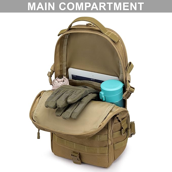 G4Free EDC Bag Tactical Sling Bag Backpack Molle Chest Shoulder Assault Pack Rectangular Outdoor Daypack
