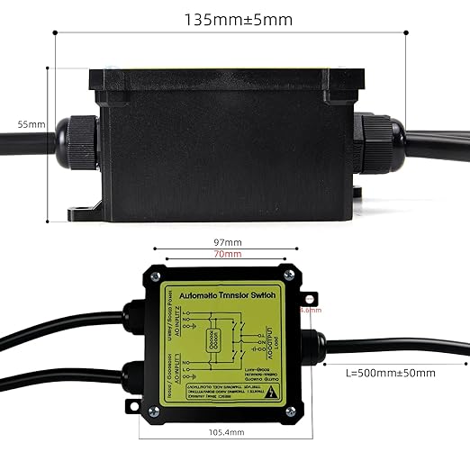 AC120V 15A ATS Generator Automatic Transfer Switch (NEMA 5-15P/R)