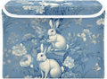 susiyo Large Foldable Storage Bin with Flip-Top Lid Chinoiserie Rabbits Storage Box Collapsible Closet Organizer Containers Boxes Decorative Baskets with Handles for Home Bedroom Living Room Office