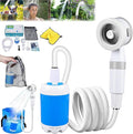 Portable Camping Shower with Adjustable Flow–for Easy &amp Convenient Outdoor CleaningUpgrade Rechargeable Electric Shower Pump with Intelligent Multiple Spray Modes for CampingHikingTraveling