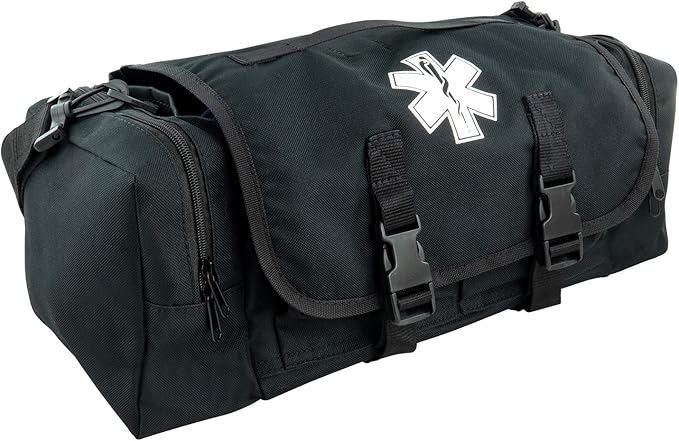 LINE2design First Aid (Ifak) Pouch EMS Bag - EMT Emergency Medical Trauma Pack Bags Tactical EDC Rescue Utility Gear IFAK Bags for Hiking Stop Bleeding Includes USA Patch - Black