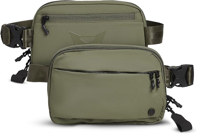 Vertx Everyday Tactical Fanny Pack + - 100% Nylon Fanny Pack for Men and Women with CCW-Ready Design and Rapid Access Tab - Ranger Green - 2L