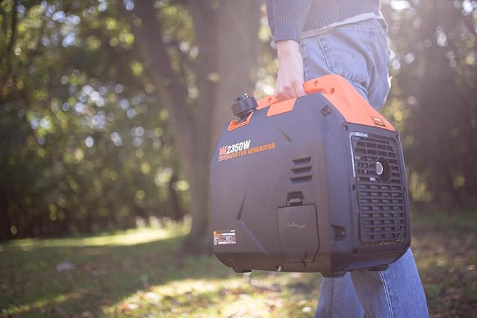 WEN Super Quiet 2350-Watt Portable Inverter Generator with Fuel Shut Off Gasoline Power Ultra Lightweight (56235i) Black