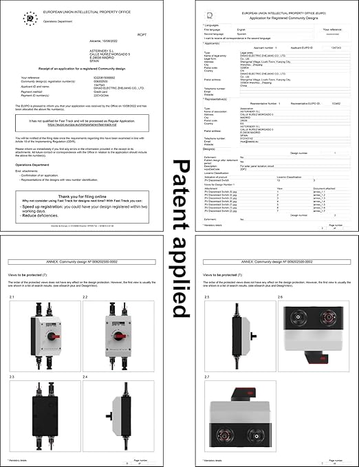 DIHOOL Solar Disconnect Switch32 Amp DC600V2 String 2 in 2 Out IsolatorIP66 Waterproof
