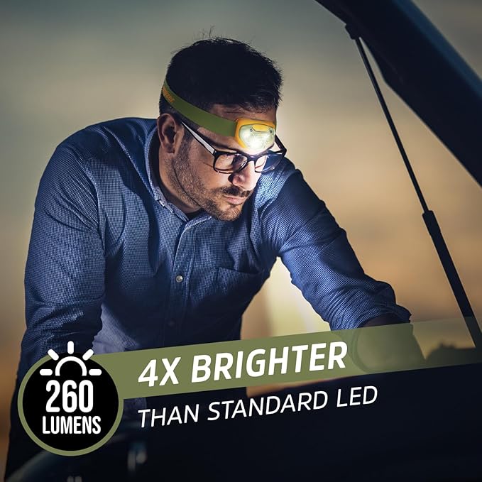 Energizer LED Headlamp PRO (4-Pack) IPX4 Water Resistant Headlamps High-Performance Head Light for Outdoors Camping Running Storm Survival LED Light for Emergencies (Batteries Included)