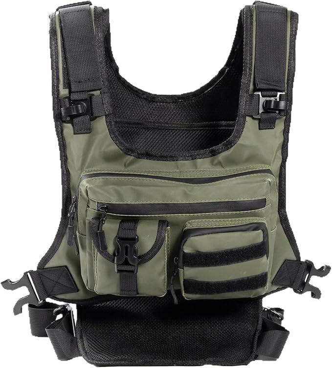 Heavy Duty Adventure Chest Pack Vest for Outdoor Travel Backpacking Training Essential Multi Compartment Running Pack