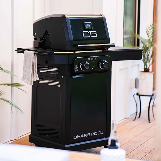 Charbroil Pro Series with Amplifire Infrared Technology 2-Burner Propane Gas Grill and Griddle Cabinet Black - 463676724