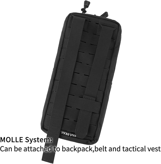 Tactical Hydration Pouch Without Inner Bladder Laser Cut MOLLE Hydration Pouch for Vest Backpack Hunting Climbing