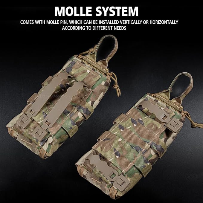 First Aid Kit MOLLE Waist Belt Bag Hunting Vest Outdoor Quick Response Tactical Medical Pouch