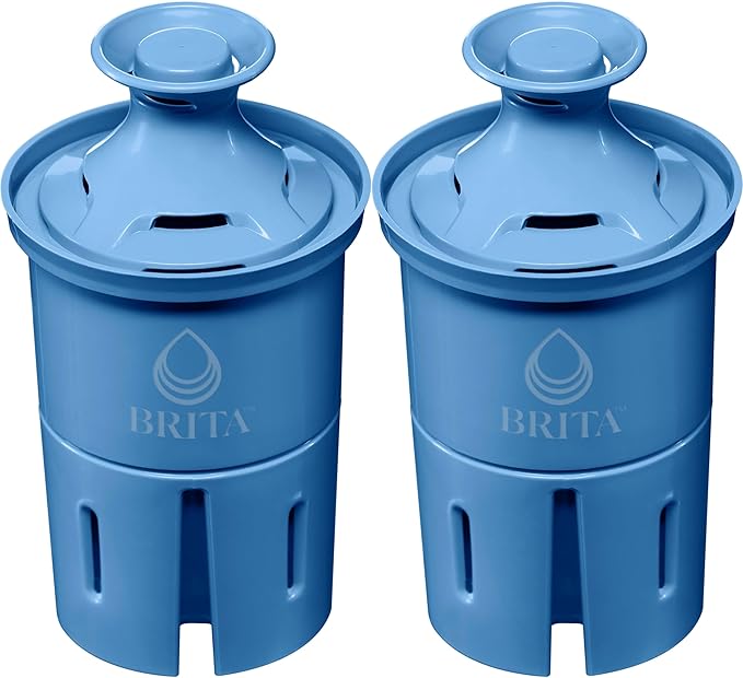 Brita Filter Replacements for Water Pitchers and Dispensers Elite NSF Certified to Remove 99% of Lead 2 Count Blue