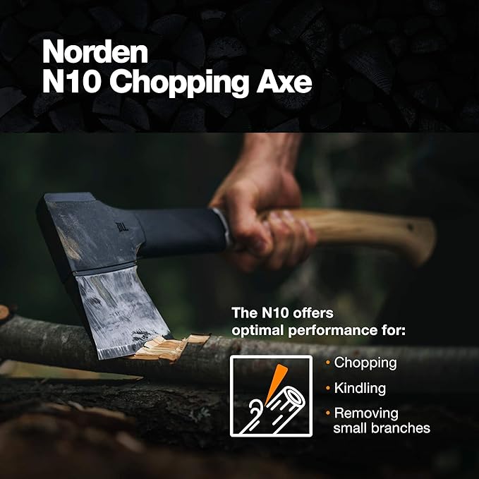 Fiskars Norden N10 Chopping Axe with Recycled Leather Sheath (17 in.)