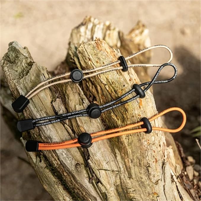 Backpack Bungee Cord 20 PCS Outdoor Backpack Elastic Rope Fixed Buckle Camping Equipment Hiking(Yellow)
