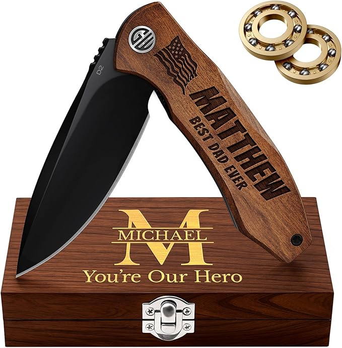 Custom Knife - Personalized Gifts for Men and Women - Engraved Gifts for Men Husband Boyfriend Wife Girlfriend - Customized Pocket Knives for Birthday Anniversary - Best Unique Present 6700 PS