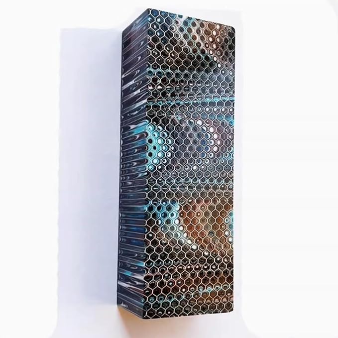 2-piece Set Of Knife Handle Scales Made Of Blank Material DIY Hand Carved Decorative Panel With Resin Honeycomb Texture(120x40x30mm)