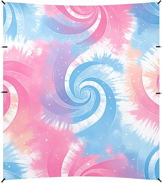 Palevioletred Tie-dye Background Vibrant Colors and Swirling Patterns Beach Cabana UPF50+ Water-Resistant Portable Sun Shelter with Sand Shovel for Camping Picnics Backyard