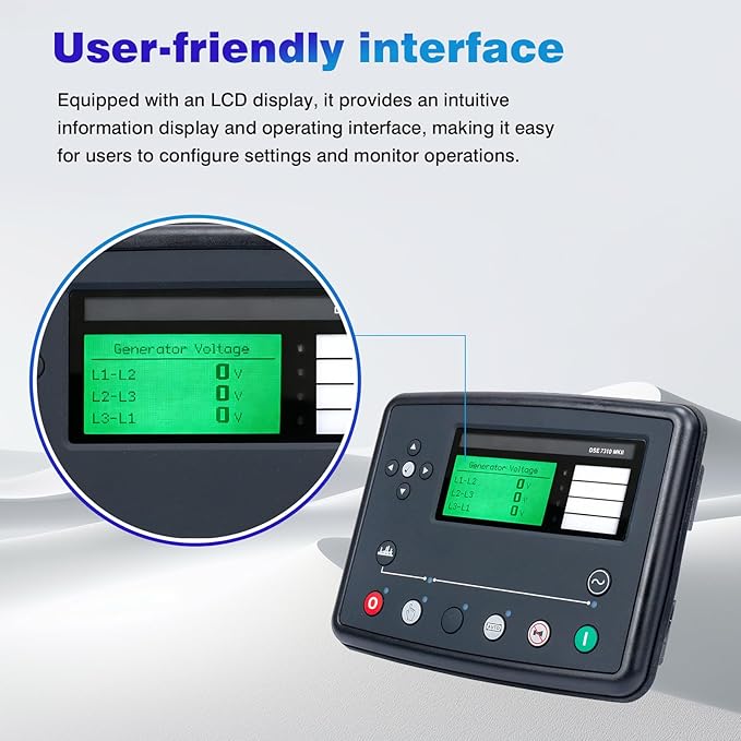 DSE7310 MKII Auto Start Control Module Suitable for a Wide Variety of Single Diesel or Gas Gen-Set Applications LCD Display Controller Panel