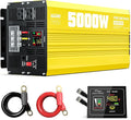 XWJNE 5000W Pure Sine Wave Power Inverter 24V DC to 120V AC Converter with LED Display and Remote Controller for Home RV Truck Off-Grid Solar Power