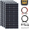 400 Watt 12Volt/24Volt Solar Panel Kit 4X100W Monocrystalline Module 40A Charge Controller for RV Boats Trailer CamperOff-Grid System (400W Solar Kit)