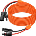 XRDS -RF Solar Extension Cable 30FT 14AWG Tinned Copper with Solar Panel Connectors 10AWG Red &amp Black Branch Wires Heavy Duty Outdoor Power Cord for RV Inverter Generator Off-Grid System