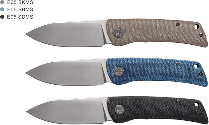 Petrified fish PFE05 Flavorist3.15 K110 Satin Blade 94g Micarta Handle Front Flipper Liner lock Folding knife (Brown)