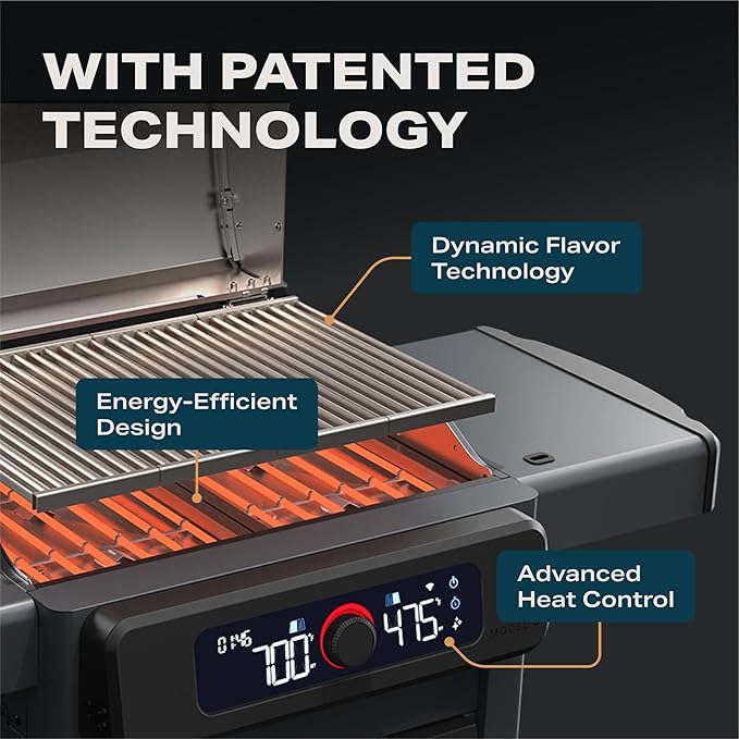 Current Model G Dual Zone Grill Smart Electric Outdoor Grill with 200-700°F Range for Searing &amp Roasting Digital Precision Independent Heat Zones Apartment-Friendly &amp Weather-Resistant Sl