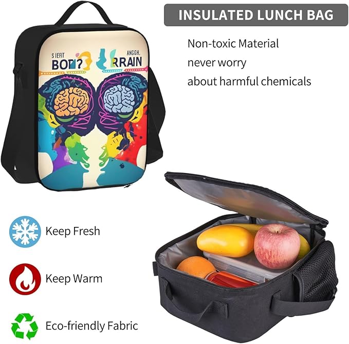 3pcs Backpack Sets Left And Right Brain Advantage Printed Backpacks Set With Lunch Bag Pencil Pouch