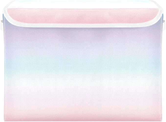Gradients Storage Bins with Lids Foldable Box Organizer Cube Storage Bin for School Supply Home Decor