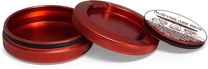 Metal Can | Metal Container for Pouches | Aluminum Used Pouch Storage Tin | Airtight O-Ring Moisture Odor Proof EDC Pocket Tin | The Probe Edition (Red)