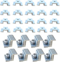 Solar Panel Mounting Z Brackets - Adjustable Aluminum Clamps 30-45Mm 20 Mid and 8 End Clamps for Panels