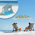 Tangkula Beach Tent for 2-4 People 2-in-1 Beach Tent Sun Shelter with Extendable Floor Roll-Up Windows UPF50+ Easy Setup Beach Umbrella for Shade Pool Backyard Camping