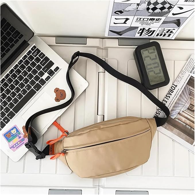 Men Fanny Pack Teenager Outdoor Sports Running Cycling Waist Bag Pack Male Fashion Shoulder(Yellow1)