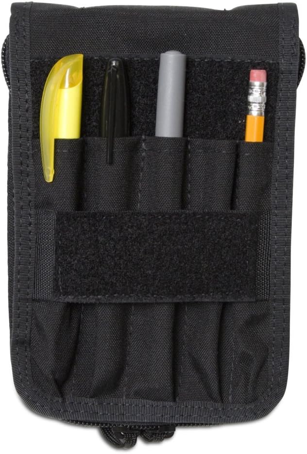 Tactical 4x6 Notepad Cover System Zippered with 4 Pleated Pen/Marker Slots | Fits Notepad 4x6 in Size