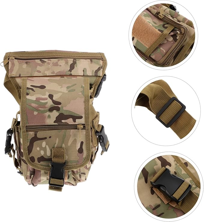 Waterproof Tactical Leg Bag for Outdoor Activities Multi-Functional Thigh Pouch Adjustable Strap for Hiking Camping and Cycling