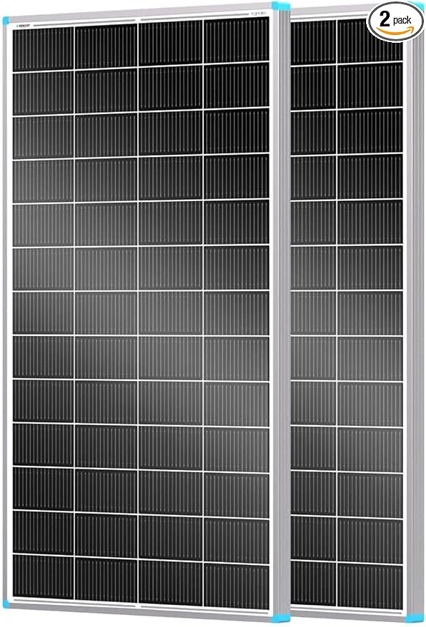 RENOGY REGO 400W Solar Panel N-Type 16BB 2PCS 24V RV Solar Panel 200 Watt 25% High Efficiency IP67 Monocrystalline PV Module Solar Charger for Roof Camping Van Trailer Cabin Off-Grid Applications