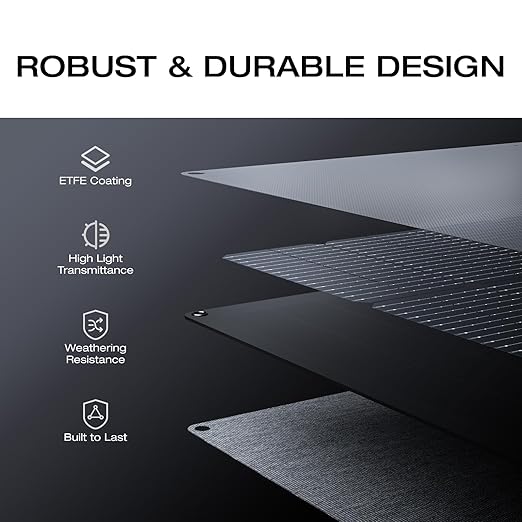 EF ECOFLOW 160 Watt Portable Solar Panel for Power Stations 25% High Conversion Efficiency Foldable Solar Panel with Adjustable Kickstand IP68 Waterproof for Outdoor Camping RV NextGen Version