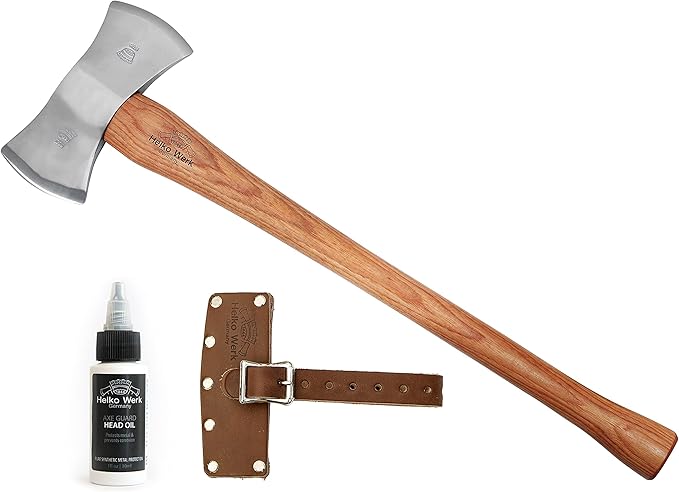 1844 Helko Werk Germany Classic Odyssey Double Bit Axe - Made in Germany Double Bit Axe and Felling Axe for Cutting Large Timber Felling Trees - Head 3.5 lbs Handle 30 in. (Odyssey) #10600