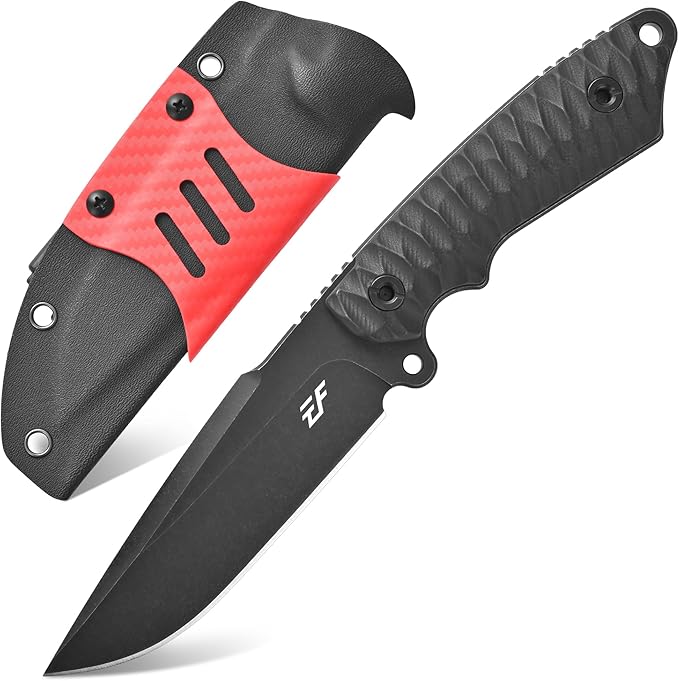 Eafengrow EF162 Fixed Blade Knife AUS-8 Steel Blade G10 Handle Full Tang Compact EDC Tool Fix Knifes for Outdoor Camping Survival