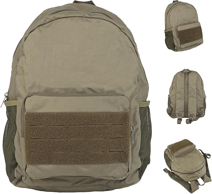 Tactical Backpack Nylon Large Capacity Collapsible Portable Daypack with MOLLE System - Hiking Camping Travel(Green)