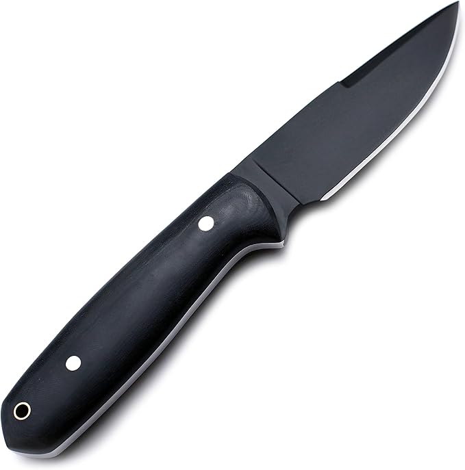 GCS Handmade Micarta Handle D2 Tool Steel Tactical Hunting Knife with leather sheath Full tang blade designed for Hunting &amp EDC GCS 105